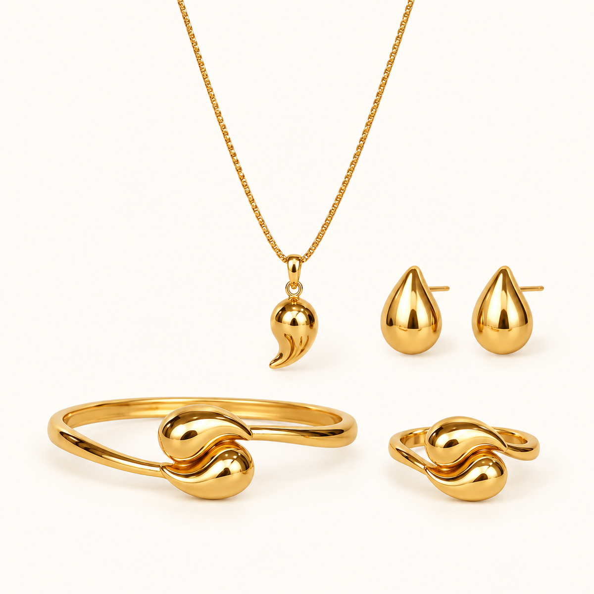 The Teardrop Gold Set