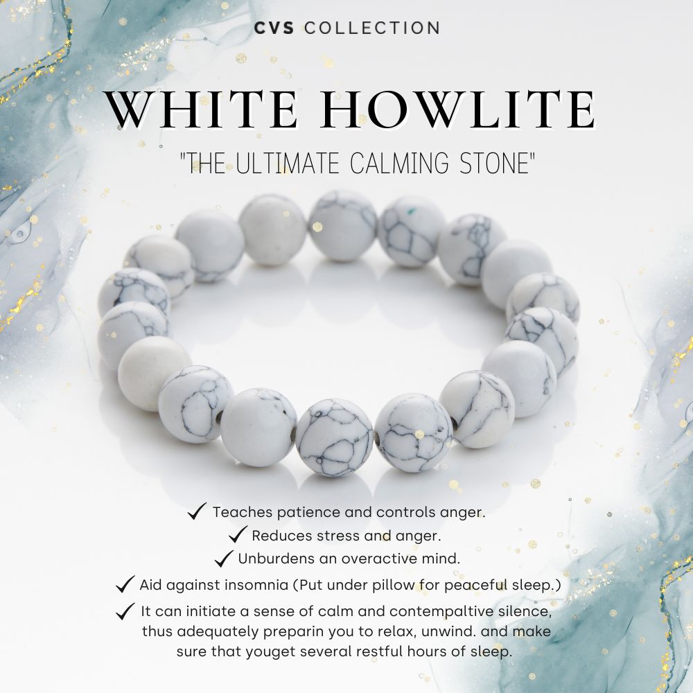 NEW!!! Leaf White Howlite & Black Onyx Empathy Beads – Aura Hygiene