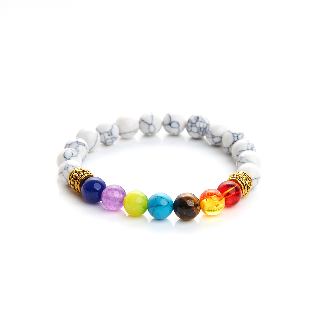 Howlite chakra bracelet deals