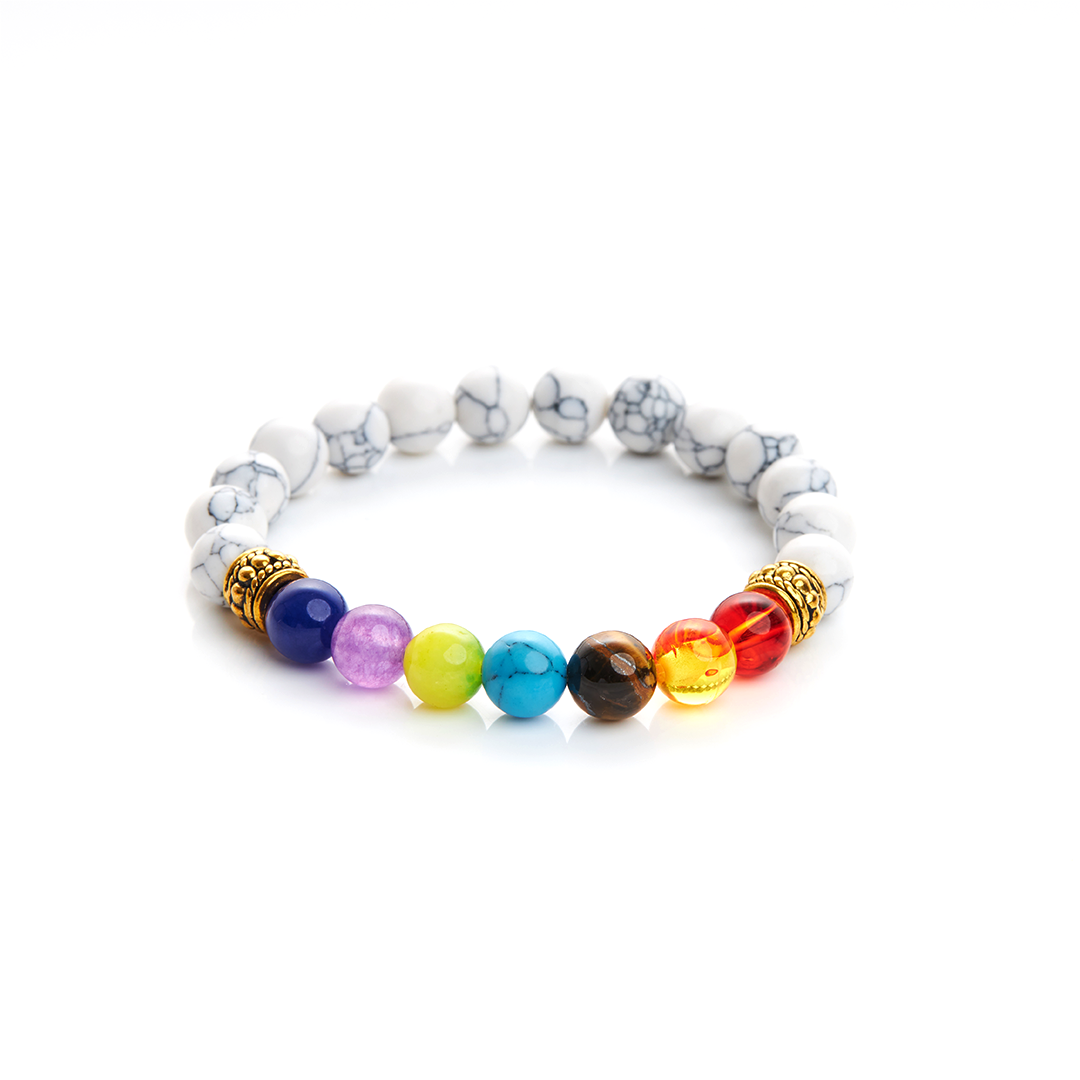 Bracelet 7 store chakras howlite