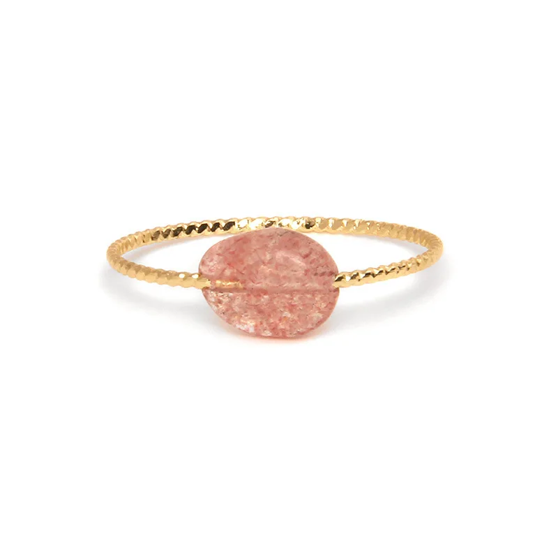 Sunstone Dainty Ring