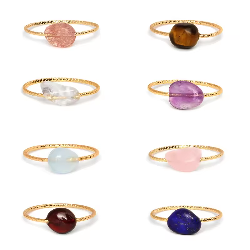 Sunstone Dainty Ring