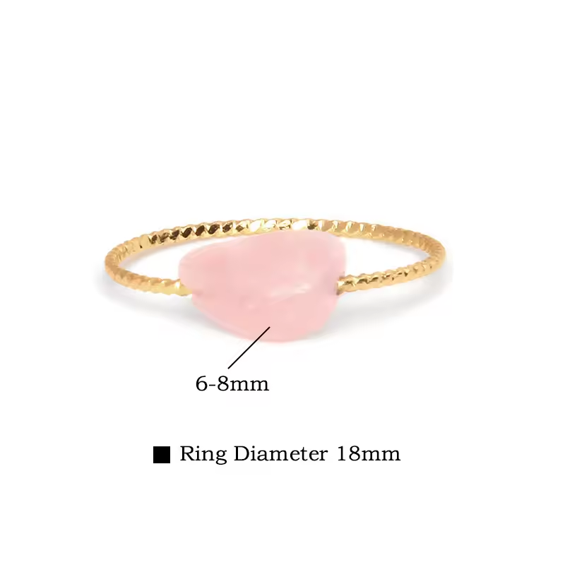 Rose Quartz Dainty Ring