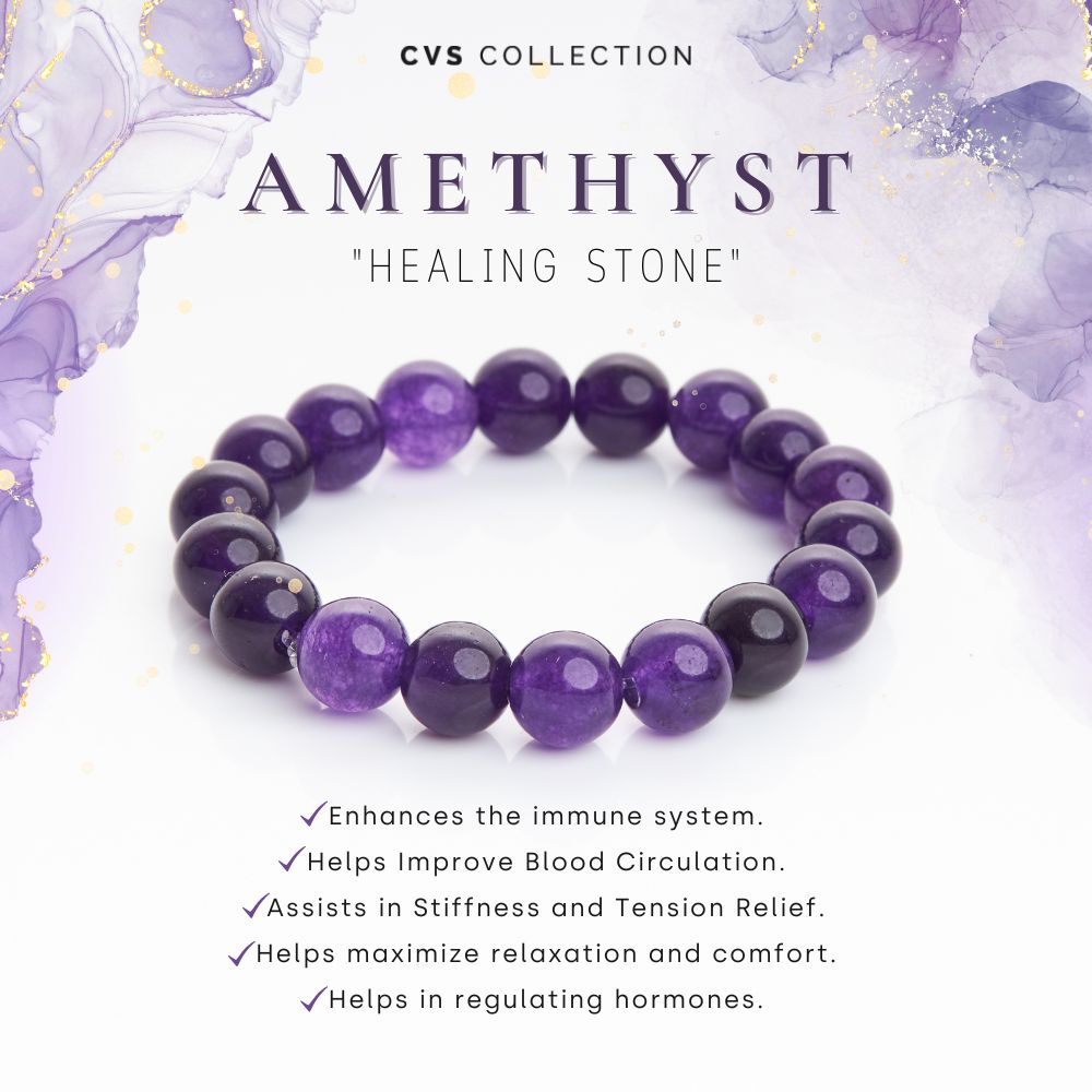Buy Amethyst + Citrine Bracelet - 8 MM (Clarity and Focus) Online in India  - Crystal Divine