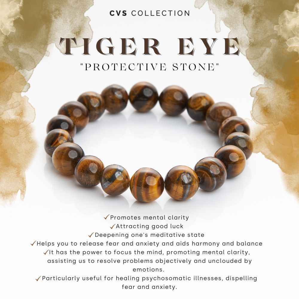 Men's Rainbow Tigers Eye Crystal Gemstone Power Bead Stretch Bracelet –  SoulCafeCrystals